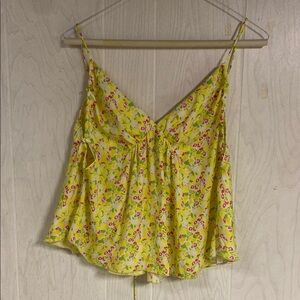 Free People Yellow Floral Camisole